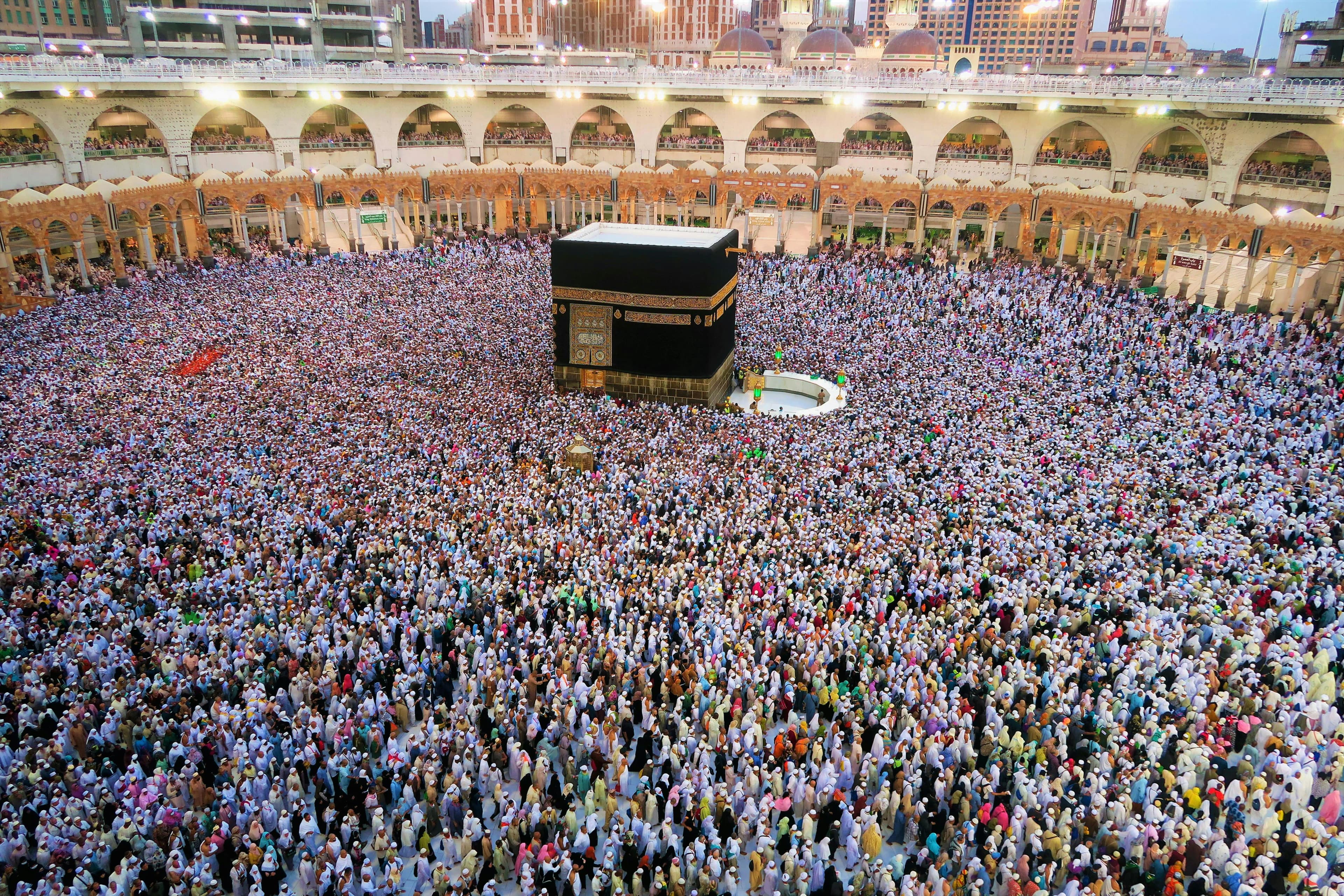 Millions of pilgrims at the Kaaba